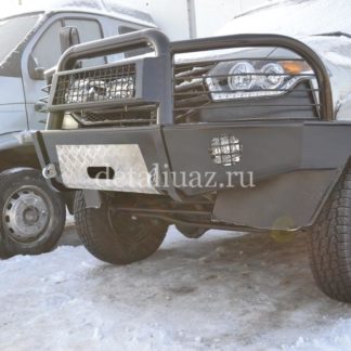 Бампер передний силовой УАЗ Патриот, "Китобой", с 2015 г с кенгурином ФОТО-2