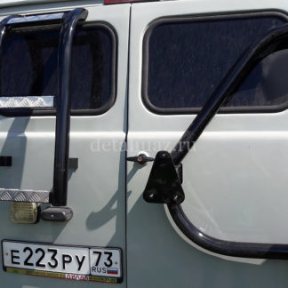 Кронштейн-держатель запаски синхронный на заднюю дверь УАЗ 452.2 ФОТО-2