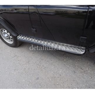 Подножки "Хантер" силовые с креплением к раме под  HI-JACK на УАЗ 469/Хантер с защитой бензобаков (к-т 2шт ФОТО-3