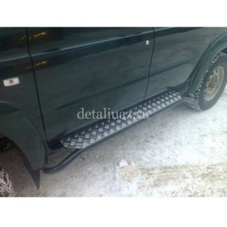 Фото 19 - Подножки штатные УАЗ Патриот с алюминиевой накладкой (дорестайлинг).