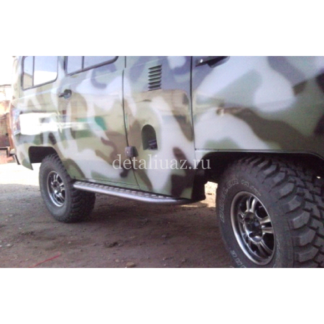 Фото 12 - Защита порогов УАЗ 452 с алюминиевой накладкой.