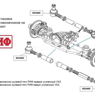 Наконечник рулевой тяги УАЗ «РИФ», усиленный (правый) ФОТО-3