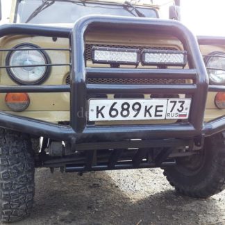 Бампер передний силовой УАЗ 469/Хантер, ЛЕСНИК, с  площ под лебёдку ФОТО-2