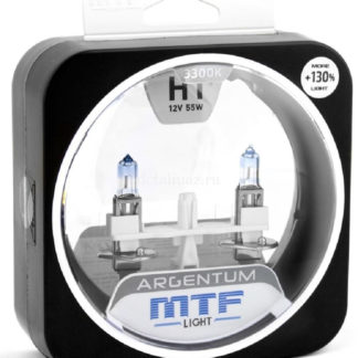 Галогеновые лампы MTF light ARGENTUM +130% 3300K H1 ФОТО-0