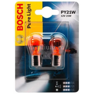 Лампа автомобильная Bosch Pure Light, 12 Вт, 2 шт ФОТО-0