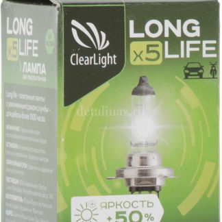 Лампа автомобильная галогенная Clearlight LongLife, цоколь Н7, 12V, 55W ФОТО-1