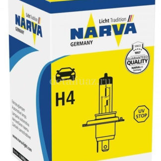 Лампа автомобильная галогенная NARVA, цоколь H4, 12V, 55-60W ФОТО-1