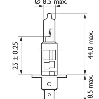 Лампа автомобильная галогенная Philips DiamondVision, для фар, цоколь H1 (P14,5s), 12V, 55W ФОТО-2