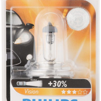Лампа автомобильная галогенная Philips Vision, для фар, цоколь H4 (P43t), 12V, 60/55W ФОТО-1