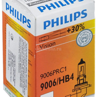 Лампа автомобильная галогенная Philips Vision, для фар, цоколь HB4 (P22d), 12V, 51W. 9006PRC1 ФОТО-1