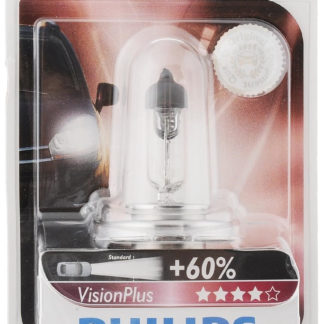 Лампа автомобильная галогенная Philips VisionPlus, для фар, цоколь H4 (P43t), 12V, 60/55W ФОТО-1