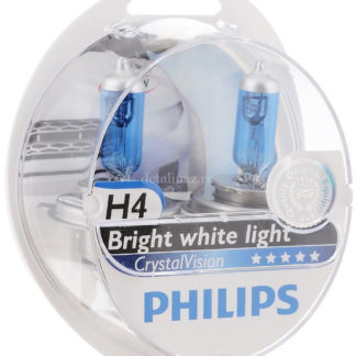 Лампа автомобильная H4 12V- 60/55W (P43t) Crystal Vision + W5W 12V-5W (W2,1x9,5d) Crystal Vision (по 2шт.) (Philips) ФОТО-1