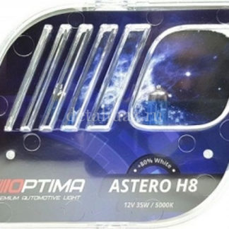 Лампа автомобильная Optima Astero, галогеновая, H8 +80% White 5000K, HASH8 ФОТО-0