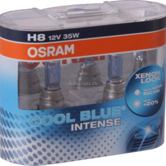 Лампа автомобильная Osram H8 (35) PGJ19-2+20% Cool Blue Intense 4200K 12V, 64212CBIHCB, 2 шт ФОТО-0