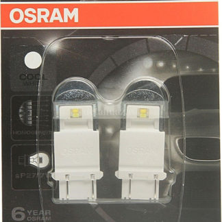 Лампа автомобильная Osram P27/7W (W2.5*16q) LED Premium Cool White 12V, 3557CW02B, 2 шт ФОТО-0