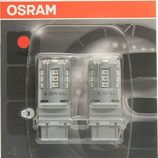 Лампа автомобильная Osram P27/7W (W2.5*16q) LED Standart Red 12V, 3547R02B, 2 шт ФОТО-0