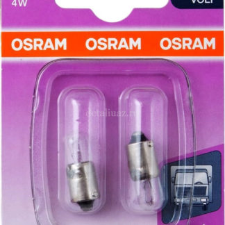 Лампа автомобильная Osram T4W (BA9s) 24V, 393002B, 2 шт ФОТО-0