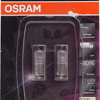 Фото 27 - Лампа автомобильная Osram T4W (BA9s) LED Premium Warm White 4000K 24V, 3924WW02B, 2 шт.