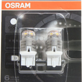 Лампа автомобильная Osram W21/5W (W3*16q) LED Premium Cool White 6000K 12V, 7915CW02B, 2 шт ФОТО-0
