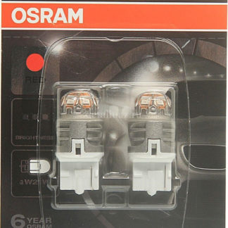 Лампа автомобильная Osram W21W (W3*16d) LED Premium Red 12V, 7905R02B, 2 шт ФОТО-0