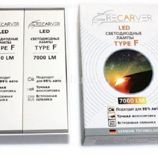 Лампа LED Recarver Type F H7 7000 lm (2шт) 6000K ФОТО-0